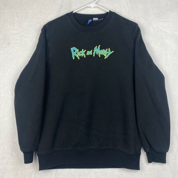 Rick And Morty Rick Graphic Sweater Adult Small Black Pullover Sweatshirt - Picture 2 of 8